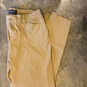 Old Navy Pixi Mid-Rise Khaki Pants